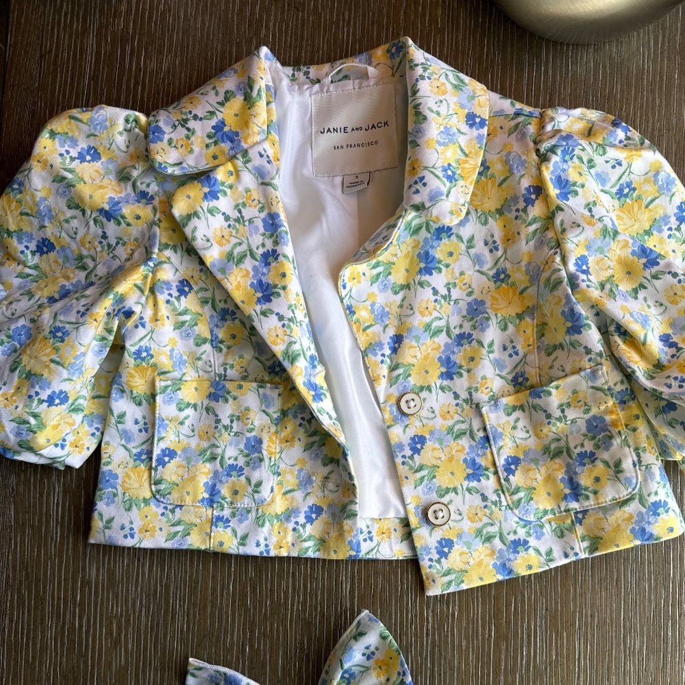 Janie and Jack girls jacket and pant matching set 3T